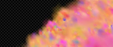 An explosion of colorful smoke clouds.Multicolor fog with blue and yellow particles.Explosions of color powder. vector