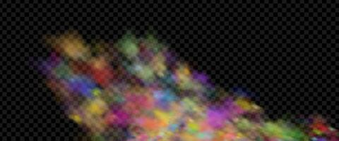 An explosion of colorful smoke clouds.Multicolor fog with blue and yellow particles.Explosions of color powder. vector