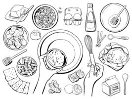 Baking Elements Set for Cookie Making. Illustration vector