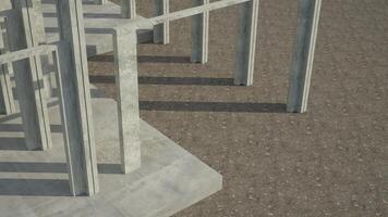 Construction Foundations Connection 3D Animation video