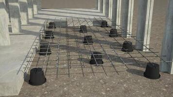 Construction Foundations Connection 3D Animation video