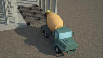Construction Foundations Connection 3D Animation video