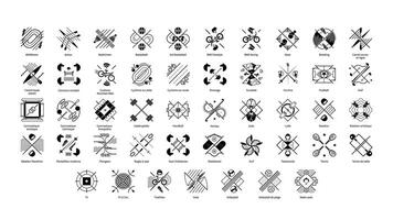 Pictogrammes Olympic Games Paris 2024 Logo Symbol abstract design illustration vector