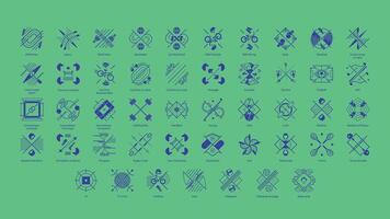 Pictogrammes Olympics Games Paris 2024 Blue Logo Symbol abstract design illustration With Green Background vector