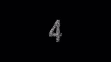 4 Smoke Number On Alpha Animation video