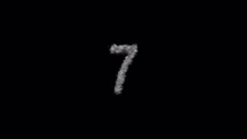 7 Smoke Number On Alpha Animation video