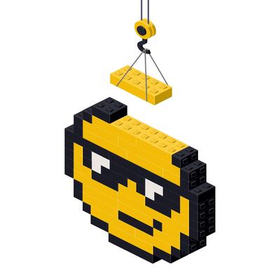 Concept of building a personal brand in the form of an emoji.