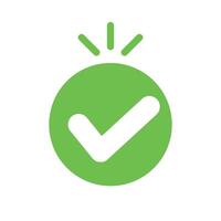 Pop check mark icon. Success and authentication. vector