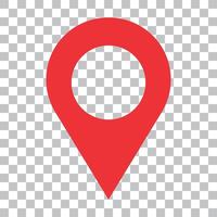 Red map pin vector