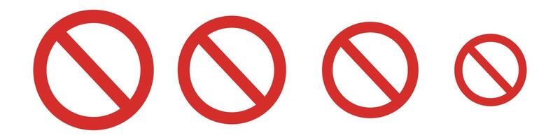 Stop sign icon set. Warning and prohibition. vector