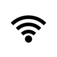 A simple wifi silhouette icon. vector