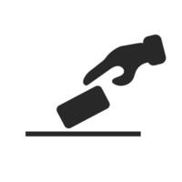 Voting in the election. Inserting ballots. vector
