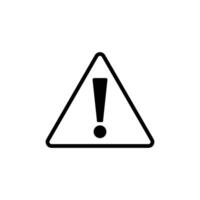 Monotone exclamation icon. Caution and warning. vector