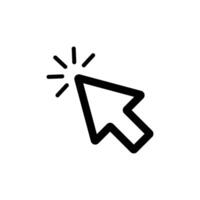 Click with mouse cursor. Click with the pointer. vector
