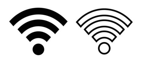 Monochrome wifi icon set. vector