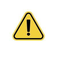 Triangle exclamation mark icon. Caution or warning. vector