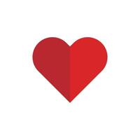 A heart symbol icon composed of two colors. vector