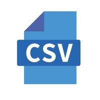 Modern CSV file icon. Files needed for importing and exporting. vector