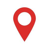 Map pin in red vector