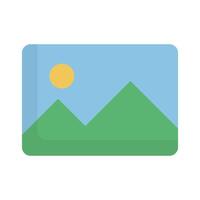Flat design photo icon. . vector