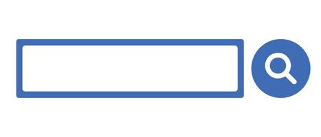 Search bar and search button of magnifying glass. . vector