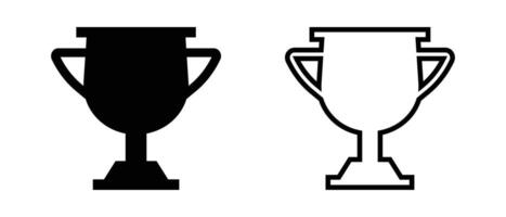 Trophy icon set vector
