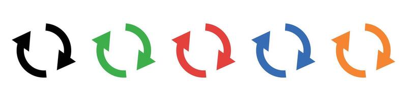 Recycling mark icon set. Synchronization and refresh. Vectors. vector