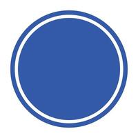 A blue sign with nothing written on it. vector