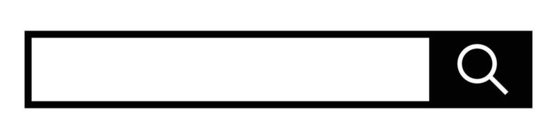 Search box and magnifying glass search button. vector