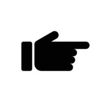 Silhouette icon of pointing. vector