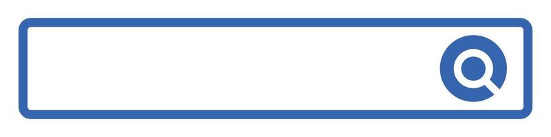 Blue search bar and search button. vector
