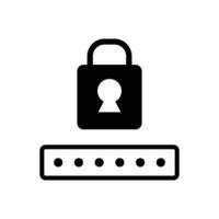 Security. Password. Locked padlock. vector