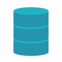 Blue database icon. Database server icon. vector