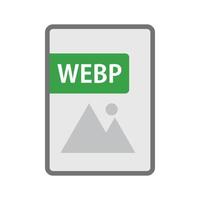 File icon for webp data. vector