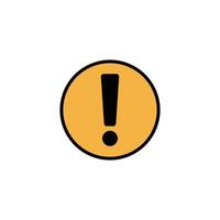Round exclamation mark icon. Vectors about caution and warning.