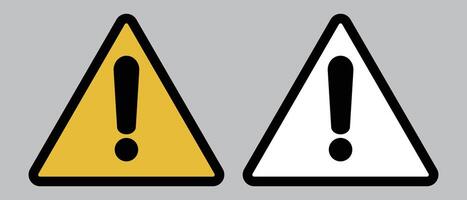 Exclamation icon set about warnings and cautions. vector