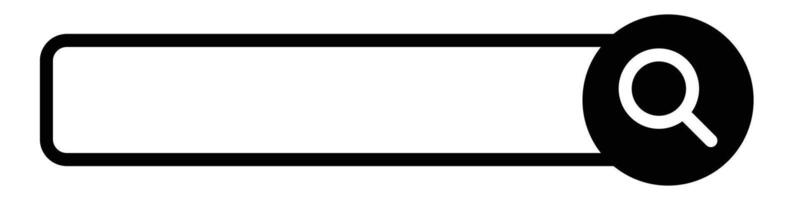 Search box. Input field and magnifying glass search button. vector