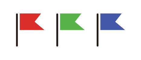 Flat design flag icon set. vector
