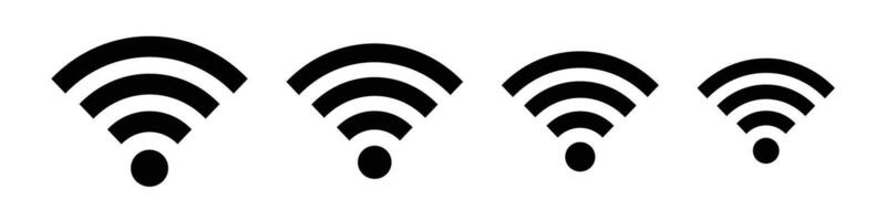 Set of wifi icons of different sizes. . vector