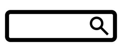 Simple search box and magnifying glass icon. vector