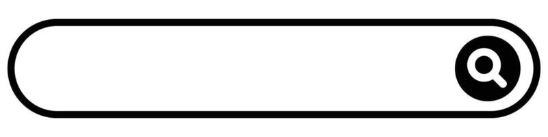 Rounded search bar. Flat design style. vector