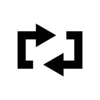 Rotating arrows. Circulating arrows. Recycle or repeat. vector