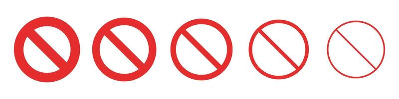Set of stop sign icons by size. vector
