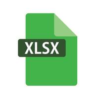 XLSX file icon. File format extensions icon. vector