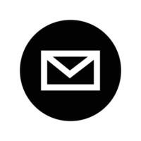 A round email icon. Envelope. vector