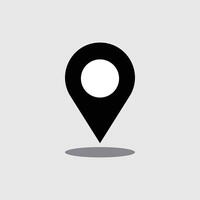 Map pin icon isolated on a gray background. vector