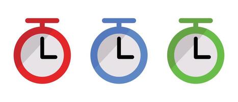 Timer icon set. Stopwatch and time measurement. vector
