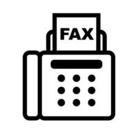 Simple fax icon. Facsimile icon. . vector