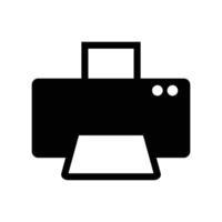 Simple printer icon. A printing press doing printing. . vector