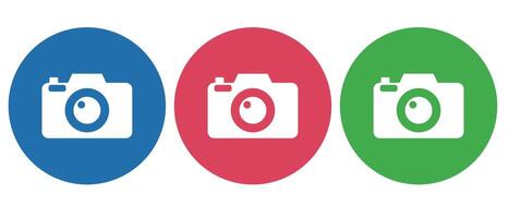Camera icon set vector